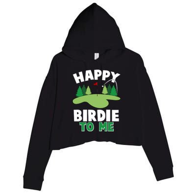 Happy Birdie To Me Golfing Crop Fleece Hoodie