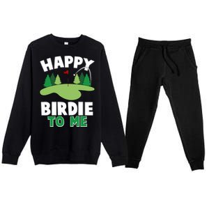 Happy Birdie To Me Golfing Premium Crewneck Sweatsuit Set