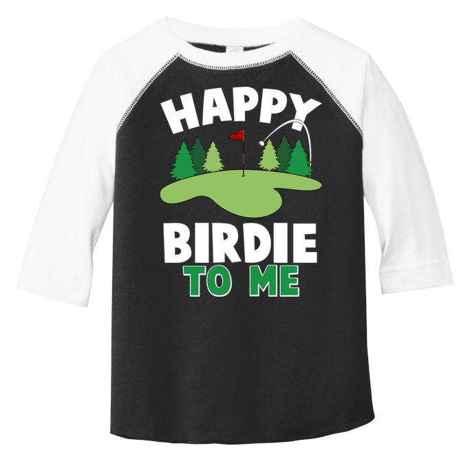 Happy Birdie To Me Golfing Toddler Fine Jersey T-Shirt