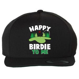 Happy Birdie To Me Golfing Wool Snapback Cap