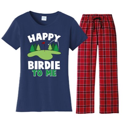 Happy Birdie To Me Golfing Women's Flannel Pajama Set