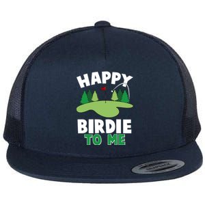 Happy Birdie To Me Golfing Flat Bill Trucker Hat