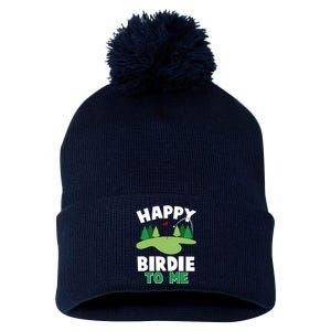 Happy Birdie To Me Golfing Pom Pom 12in Knit Beanie