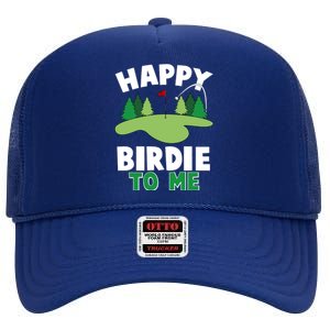 Happy Birdie To Me Golfing High Crown Mesh Back Trucker Hat