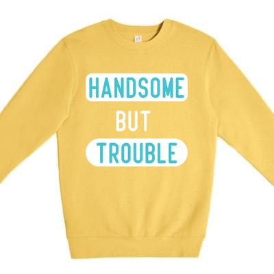 Handsome But Trouble Funny Premium Crewneck Sweatshirt