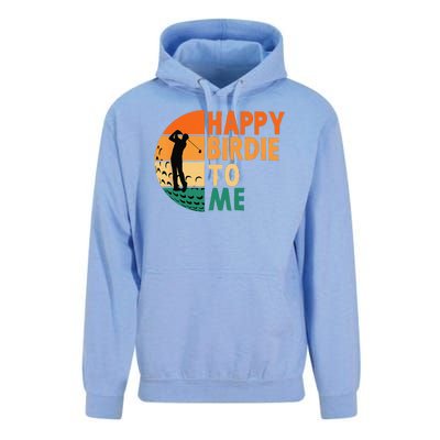 Happy Birdie To Me Golf Golfing Golfer Funny Player Birthday Unisex Surf Hoodie