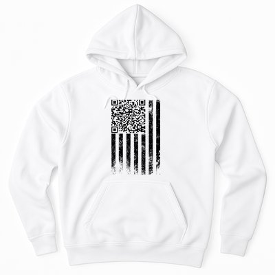 He's Back Trump Scan Code Qr, Distressed American Flag Hoodie