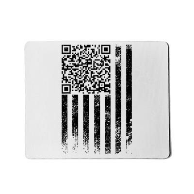He's Back Trump Scan Code Qr, Distressed American Flag Mousepad