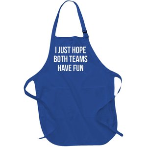 Hope Both Teams Have Fun Cute Gameday Gift Full-Length Apron With Pockets