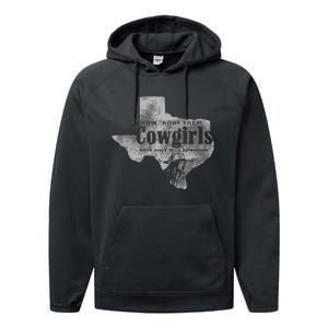 How Bout Them Cowgirls Boy Aint They Somethin Performance Fleece Hoodie