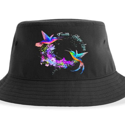 Hummingbird Bird Tree Beautiful Nature Spirit Sustainable Bucket Hat