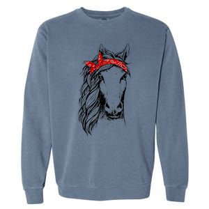 Horse Bandana T for Horseback Riding Horse Lover Garment-Dyed Sweatshirt