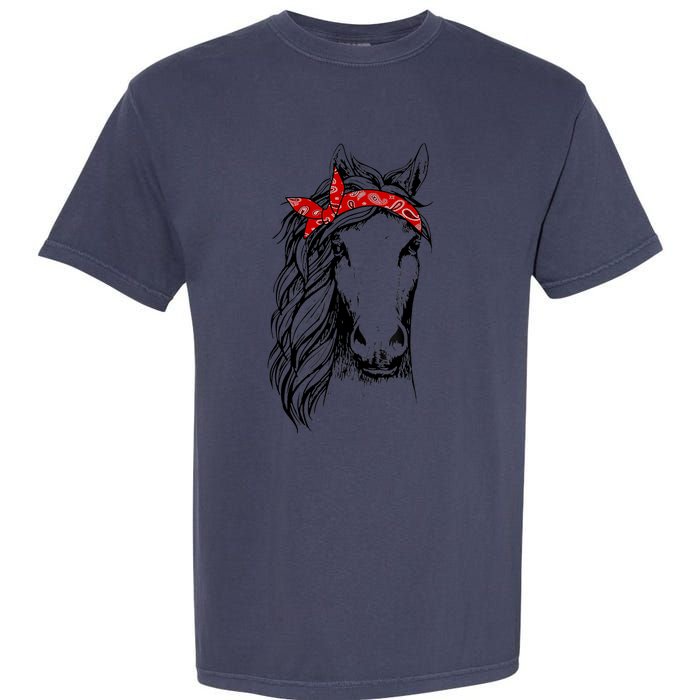 Horse Bandana T for Horseback Riding Horse Lover Garment-Dyed Heavyweight T-Shirt