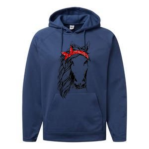 Horse Bandana T for Horseback Riding Horse Lover Performance Fleece Hoodie