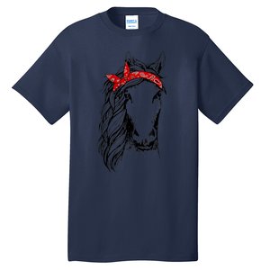 Horse Bandana T for Horseback Riding Horse Lover Tall T-Shirt