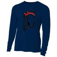 Horse Bandana T for Horseback Riding Horse Lover Cooling Performance Long Sleeve Crew