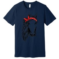 Horse Bandana T for Horseback Riding Horse Lover Premium T-Shirt