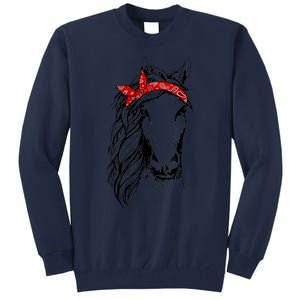 Horse Bandana T for Horseback Riding Horse Lover Tall Sweatshirt