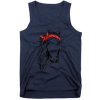 Horse Bandana T for Horseback Riding Horse Lover Tank Top