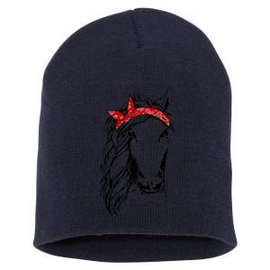 Horse Bandana T for Horseback Riding Horse Lover Short Acrylic Beanie