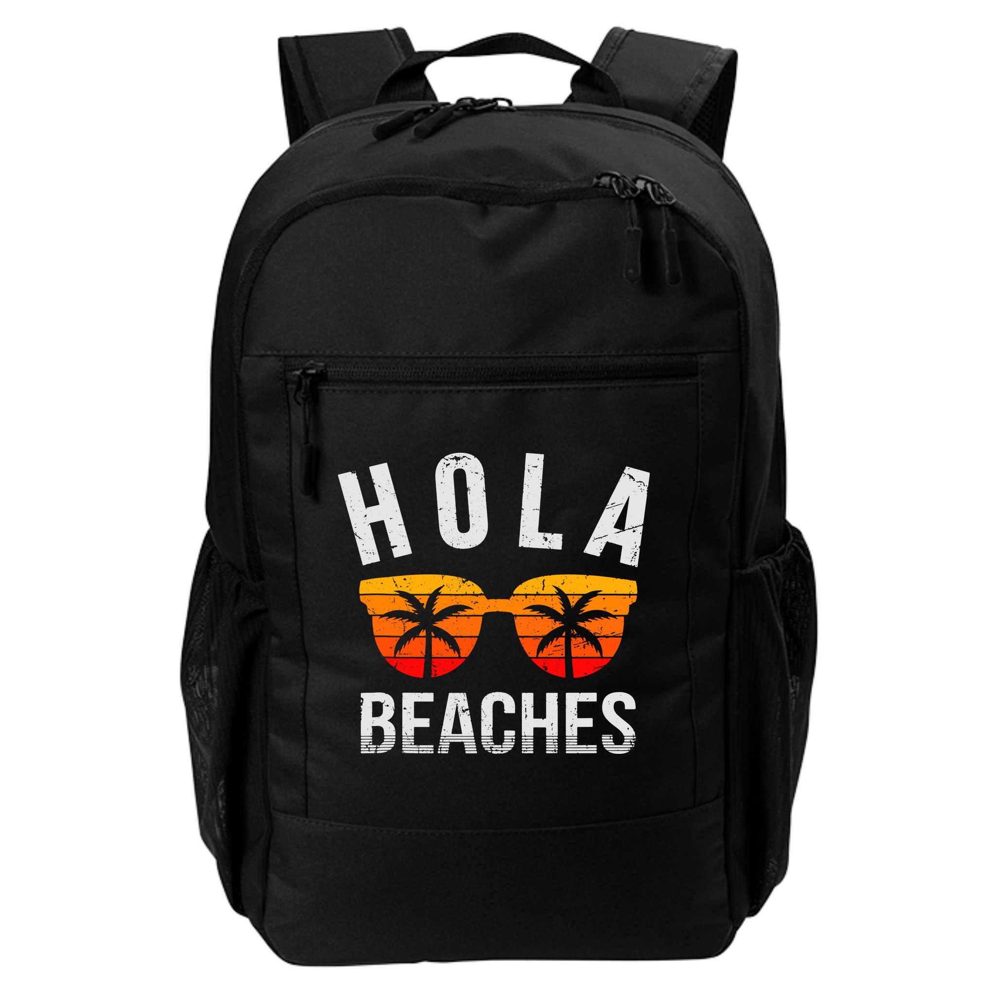 Hola Beaches Tank Top Funny Beach Vacation Shirt Summer Backpack