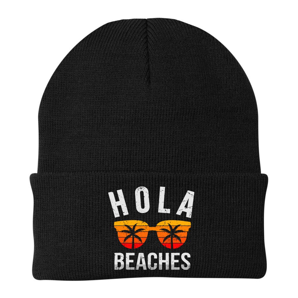 Hola Beaches Tank Top Funny Beach Vacation Shirt Summer Beanie