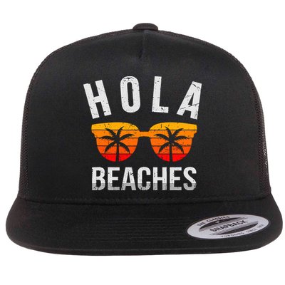 Hola Beaches Tank Top Funny Beach Vacation Shirt Summer Flat Bill Trucker Hat