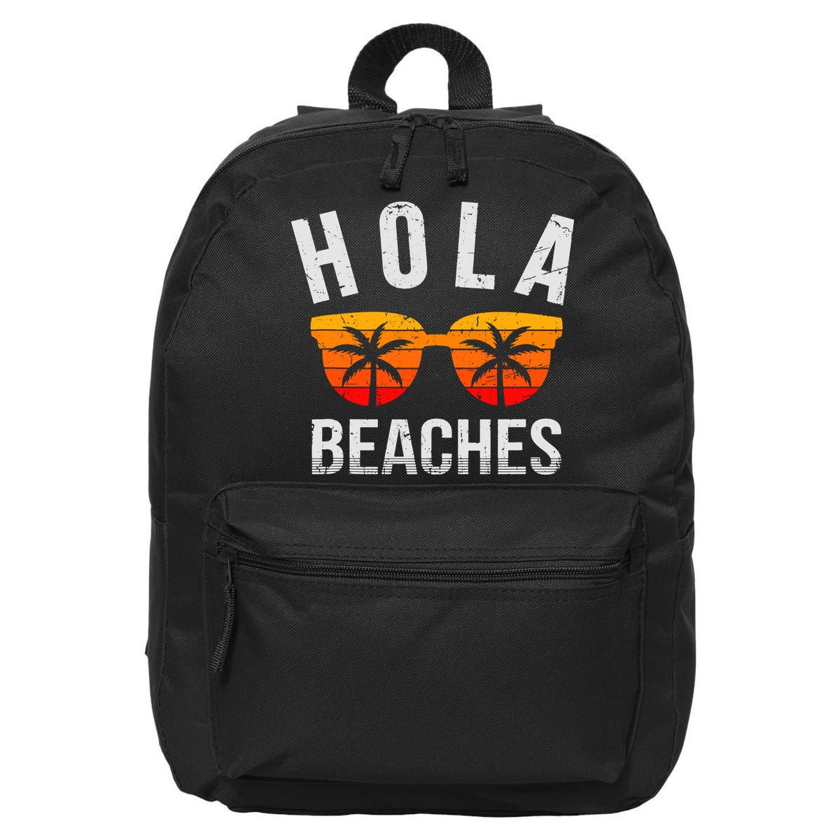 Hola Beaches Tank Top Funny Beach Vacation Shirt Summer 16 in Basic Backpack