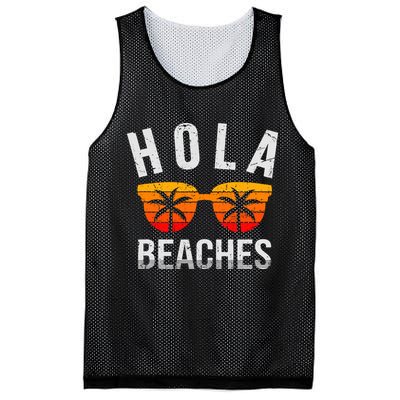 Hola Beaches Tank Top Funny Beach Vacation Shirt Summer Mesh Reversible Basketball Jersey Tank