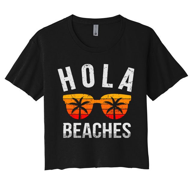 Hola Beaches Tank Top Funny Beach Vacation Shirt Summer Crop Top