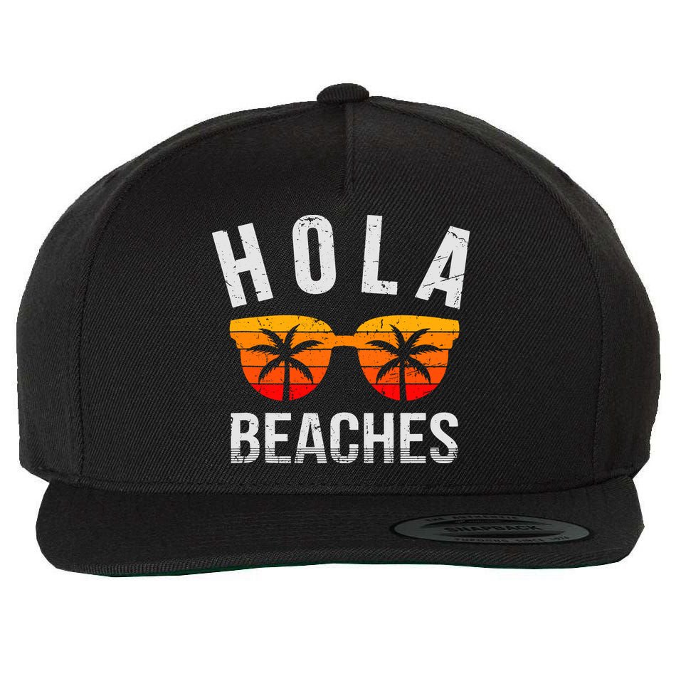 Hola Beaches Tank Top Funny Beach Vacation Shirt Summer Wool Snapback Cap