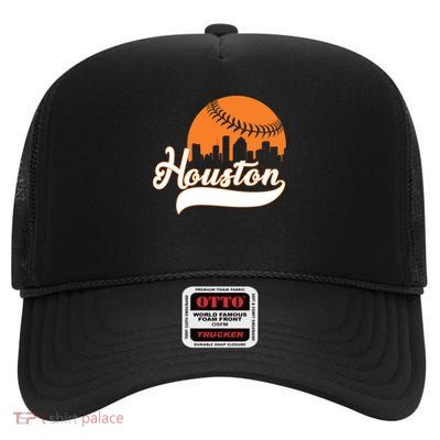 Houston Baseball Team City High Crown Mesh Back Trucker Hat