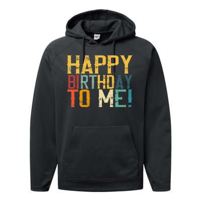 Happy Birthday To Me Birthday Party Design For Kids Adults Performance Fleece Hoodie