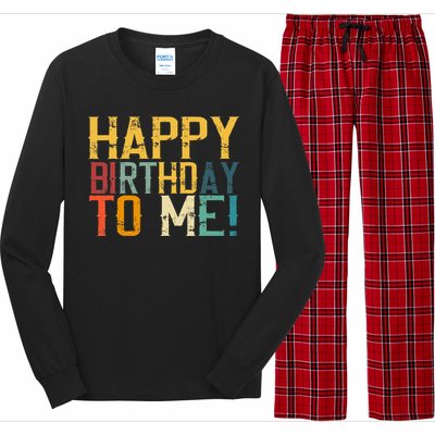 Happy Birthday To Me Birthday Party Design For Kids Adults Long Sleeve Pajama Set