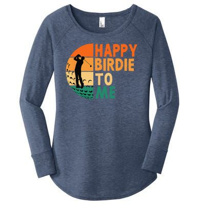 Happy Birdie To Me Golf Golfing Golfer Funny Player Birthday Women's Perfect Tri Tunic Long Sleeve Shirt