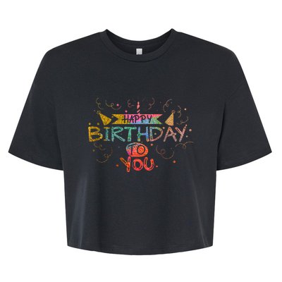 Happy Birthday To You Bella+Canvas Jersey Crop Tee