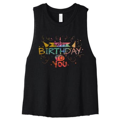 Happy Birthday To You Women's Racerback Cropped Tank