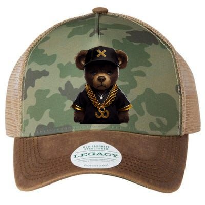 Hipster Bear Thug Legacy Tie Dye Trucker Hat