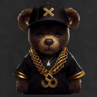 Hipster Bear Thug 7 Panel Mesh Trucker Snapback Hat