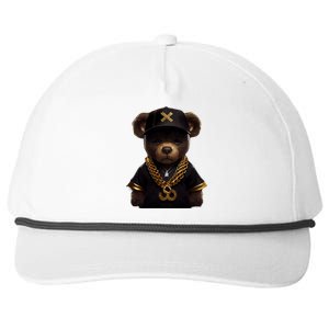 Hipster Bear Thug Snapback Five-Panel Rope Hat