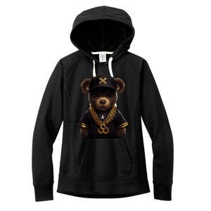 Hipster Bear Thug Women's Fleece Hoodie