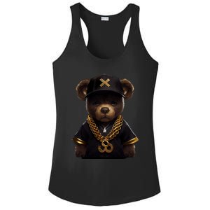 Hipster Bear Thug Ladies PosiCharge Competitor Racerback Tank