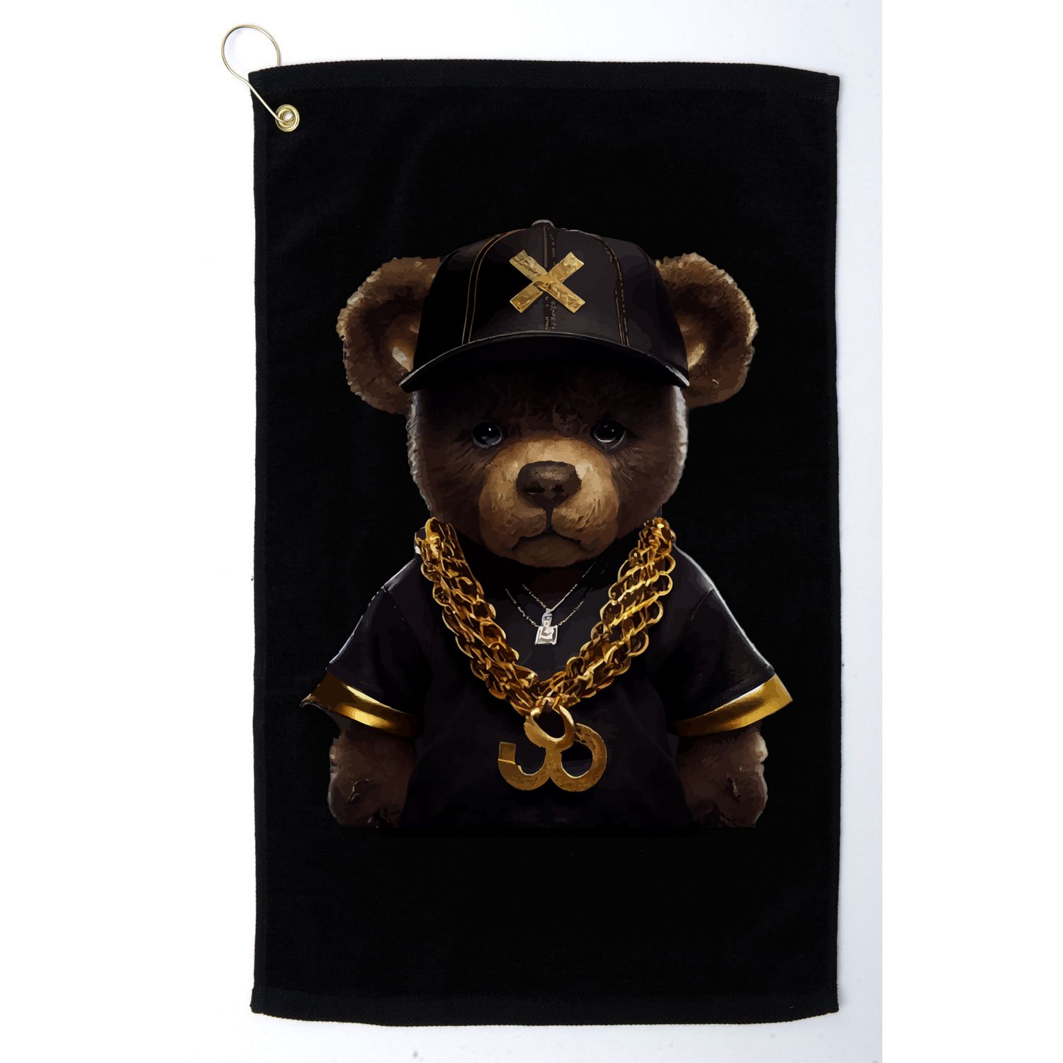 Hipster Bear Thug Golf Towel