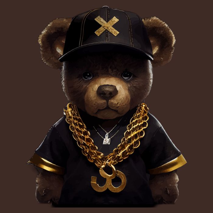 Hipster Bear Thug Cooling Performance Crew T-Shirt