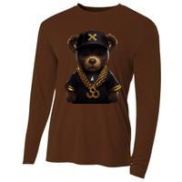 Hipster Bear Thug Cooling Performance Long Sleeve Crew