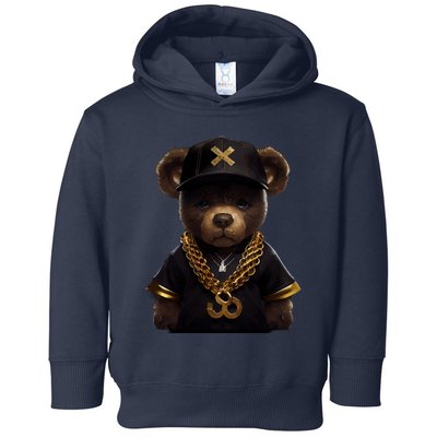 Hipster Bear Thug Toddler Hoodie