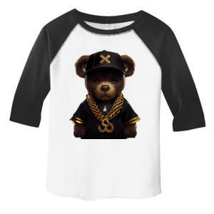 Hipster Bear Thug Toddler Fine Jersey T-Shirt