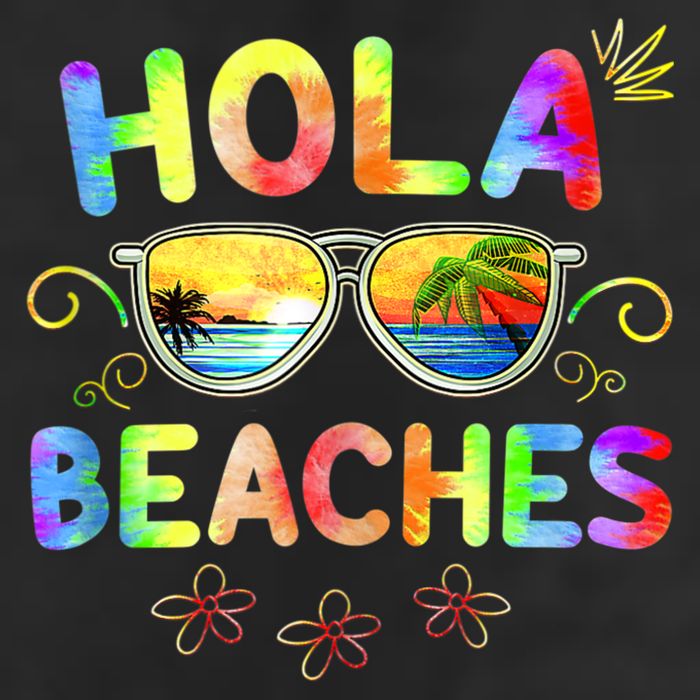 Hola Beaches Tie Dye Funny Beach Vacation Summer 11oz C Handle Ceramic Mug