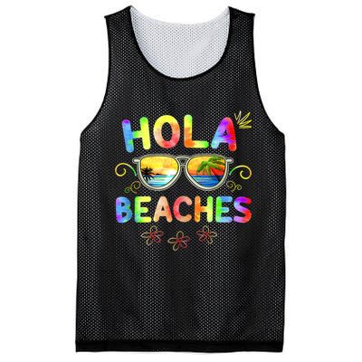 Hola Beaches Tie Dye Funny Beach Vacation Summer Mesh Reversible Basketball Jersey Tank