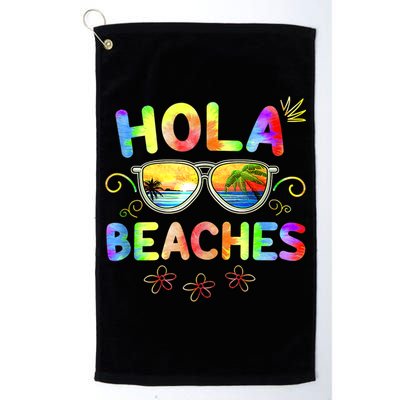 Hola Beaches Tie Dye Funny Beach Vacation Summer Golf Towel